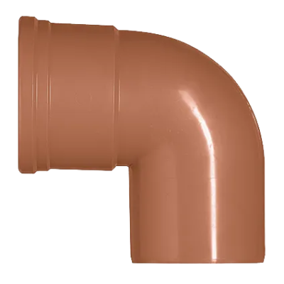 Coude 87°- PVC Rouge Brun