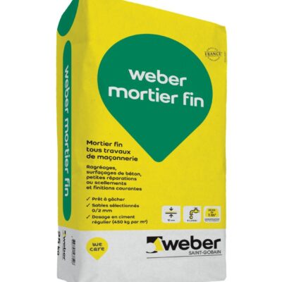 Weber Mortier Fin mortiers pour tous travaux de maçonnerie